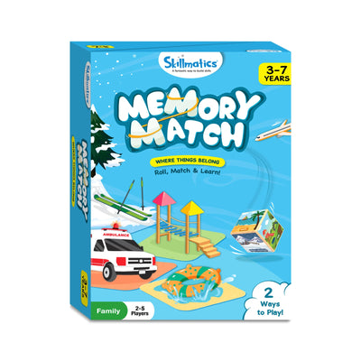 Children’s educational Memory Match game with illustrated scenes for ages 3-7