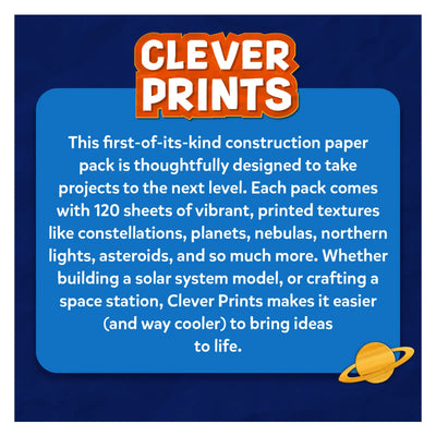 Clever Prints: Outer Space | Construction Paper (120 Sheets)