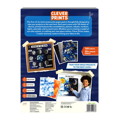 Clever Prints: Outer Space | Construction Paper (120 Sheets)