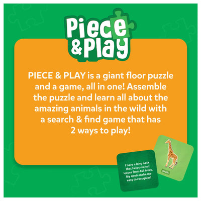 Children’s educational puzzle and game featuring wild animals from Piece & Play Amazing Animals