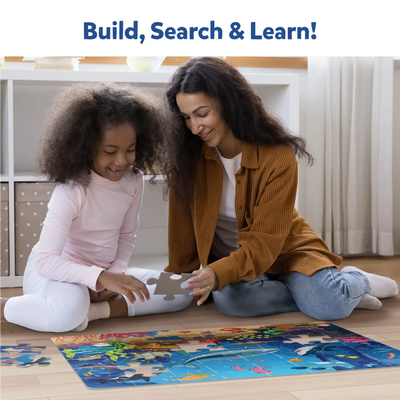 Engaging underwater scene from Piece & Play Underwater Animals floor puzzle for kids