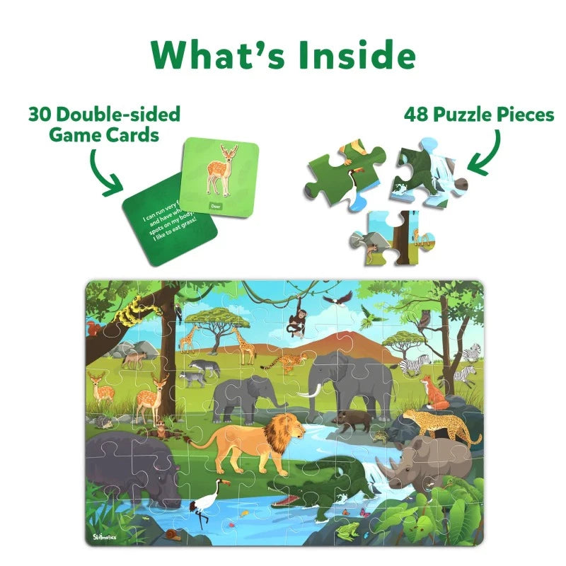 Piece & Play: Amazing Animals | Floor Puzzle & Game (ages 3-7)