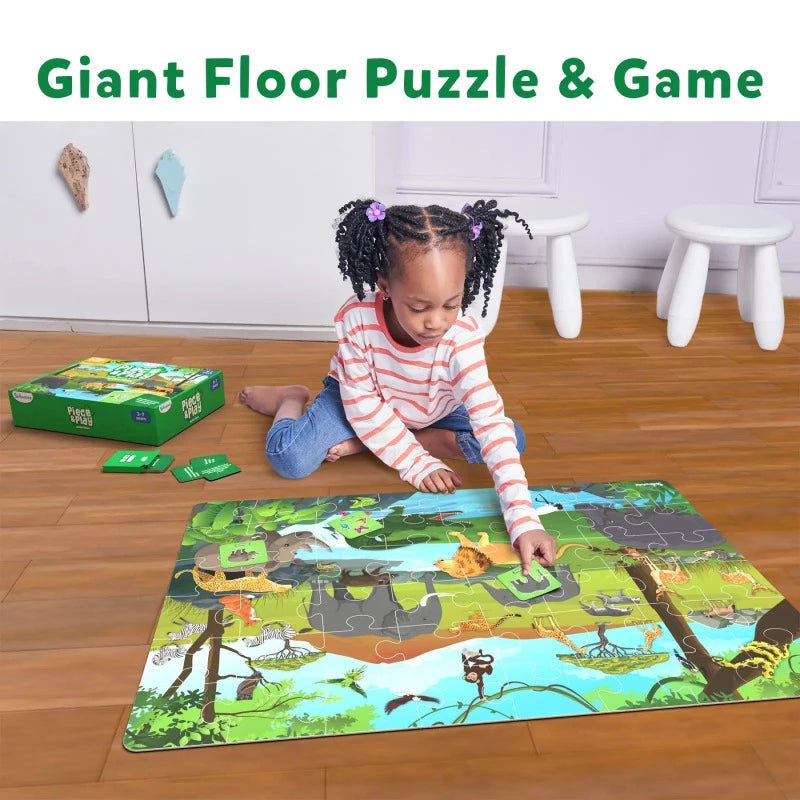 Piece & Play: Amazing Animals | Floor Puzzle & Game (ages 3-7)