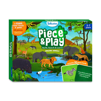 Children’s educational puzzle and game featuring amazing animals from Piece & Play Amazing Animals