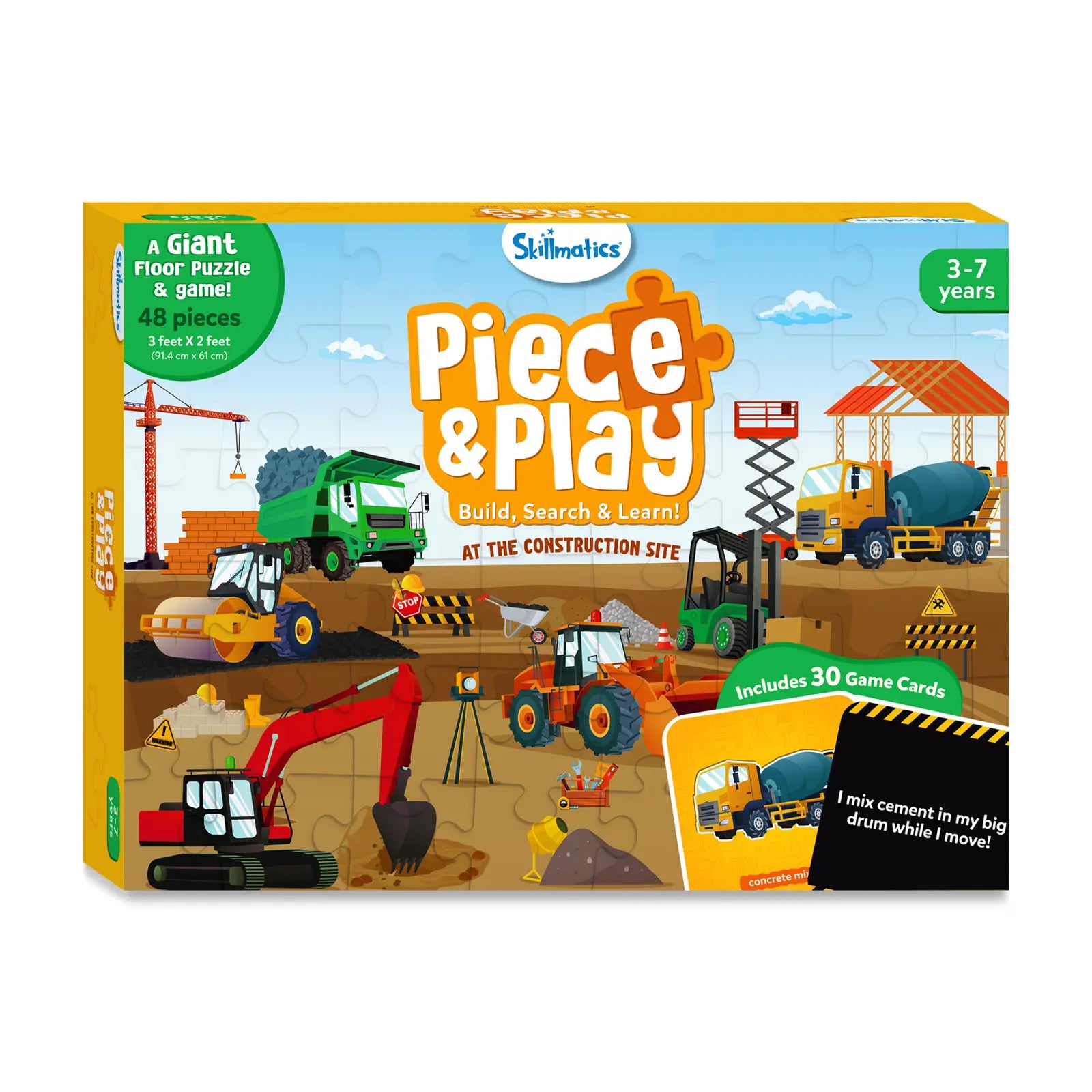Piece & Play: Construction Site | Floor Puzzle & Game (ages 3-7)
