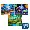 Educational Piece & Play puzzle and game sets for ages 3-7 with underwater animals, space, and animals themes