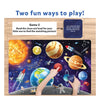 Colorful space-themed puzzle with interactive game cards from Piece & Play Pack of 3
