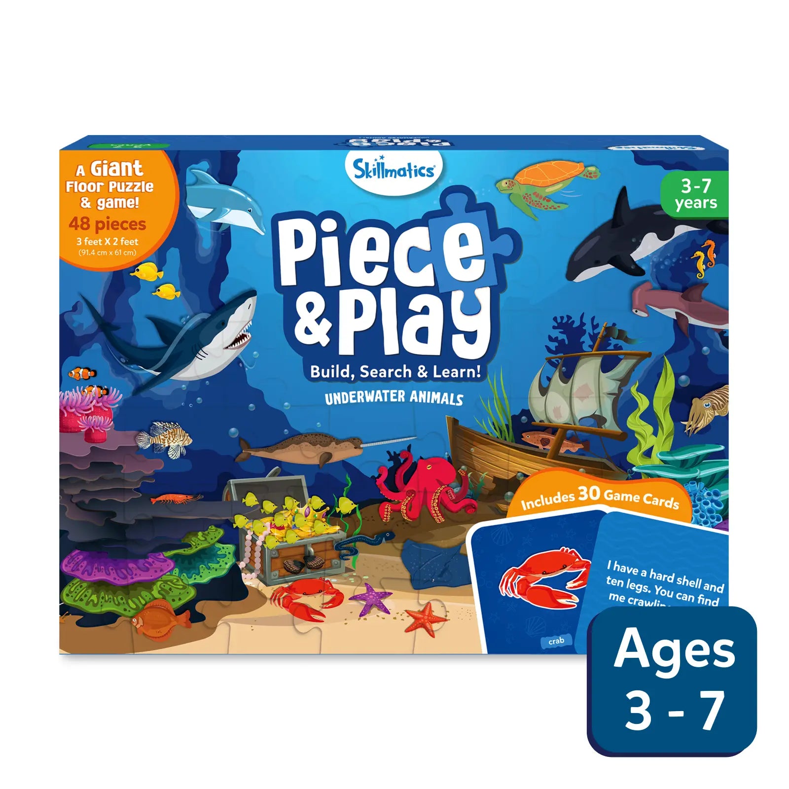 Piece & Play: Underwater Animals | Floor Puzzle & Game (ages 3-7)