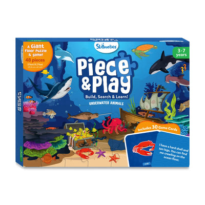 Children’s educational puzzle and game featuring colorful underwater animals for ages 3-7