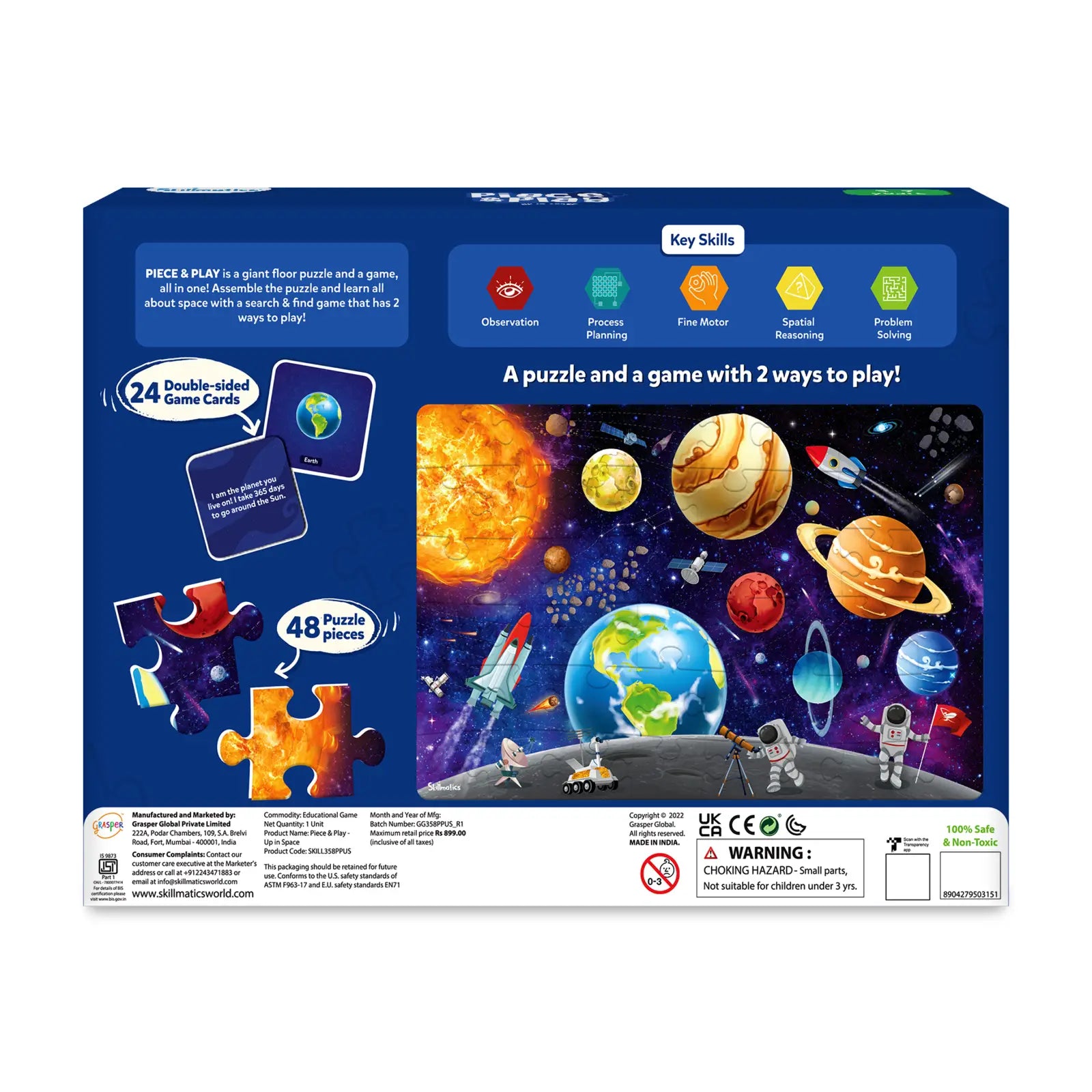 Piece & Play: Up In Space | Floor Puzzle & Game (ages 3-7)