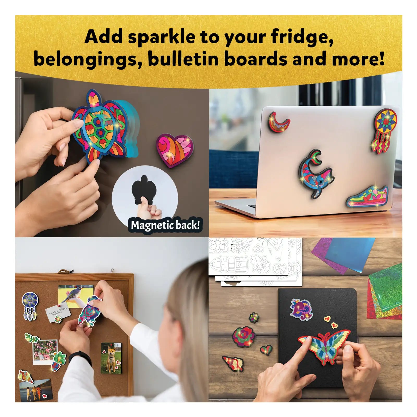 Skillmatics Foil Fun - Pretty Patterns, Mess-Free Art, Magnets, DIY Colourful Creative Activity, Craft Kits, Gifts for Kids, Teens, Adults, Families