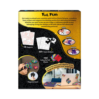 Creative foil art kit with foam stickers and magnets for kids age 7 and up