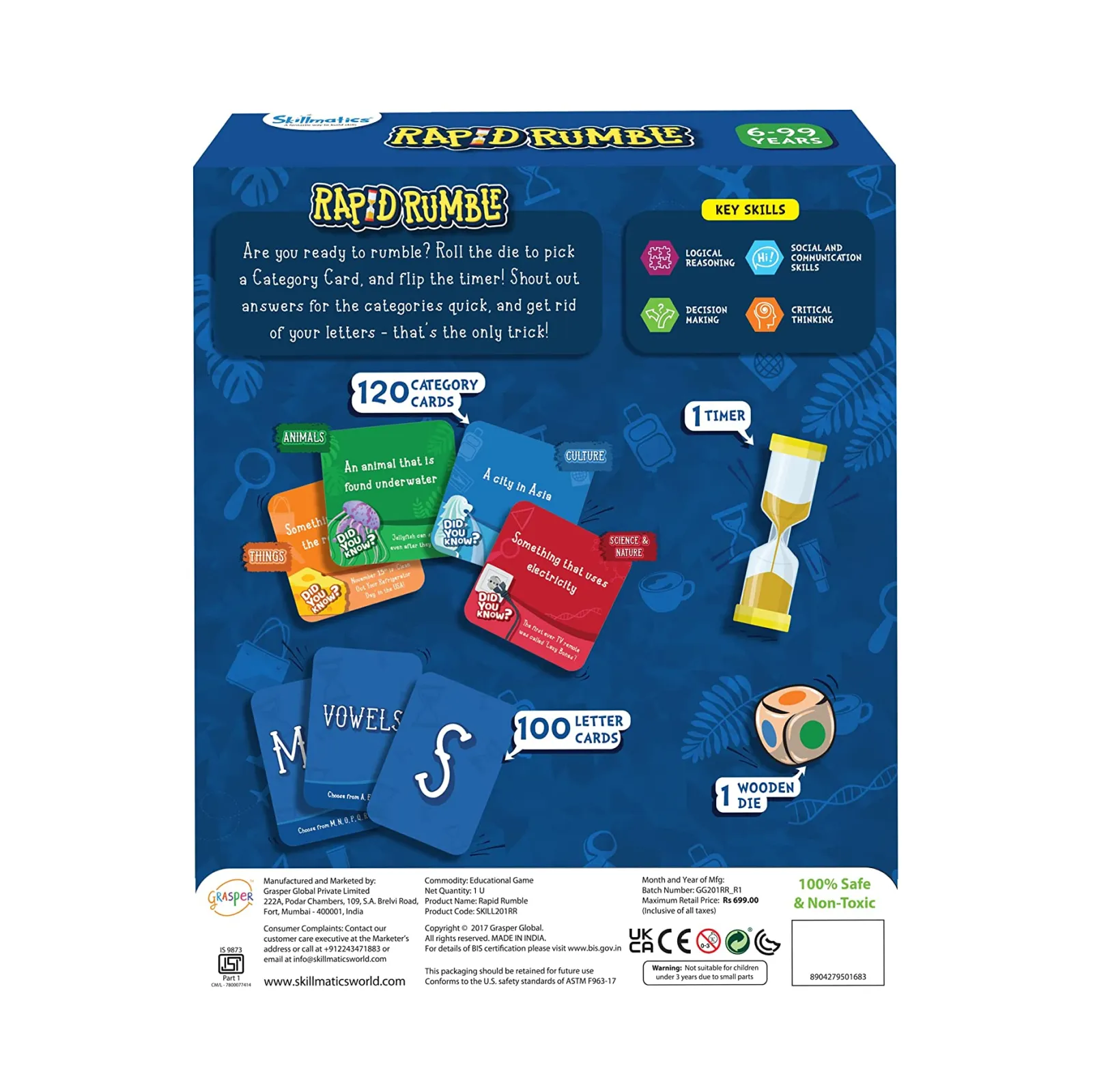 Board Game For Kids - Kids Board Games, Rapid Rumble | Skillmatics