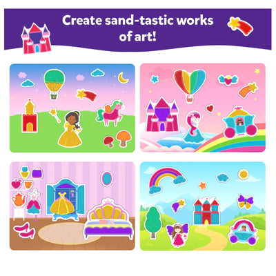 Sand-Tastic Art craft kit for creating princess and unicorn fantasy sand art for kids