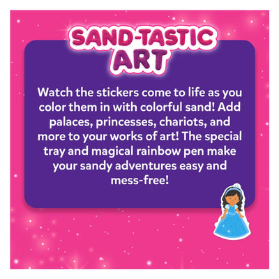 Sand art kit box featuring a princess for Sand-Tastic Art Unicorns & Princesses for ages 4-10