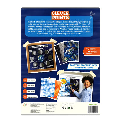 Clever Prints: Outer Space | Construction Paper (60 Sheets)