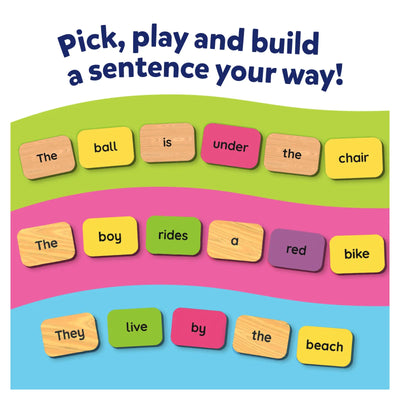 Educational magnetic word tiles for building sentences from Think Connect & Create Bundle ages 4+