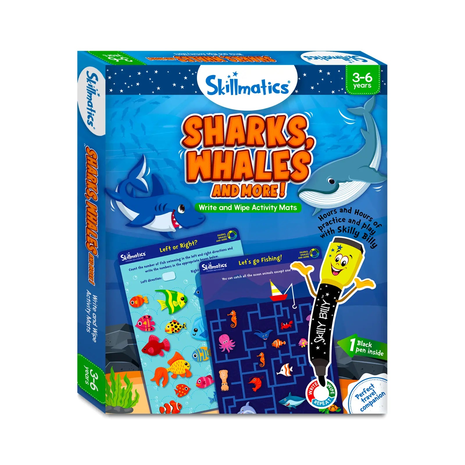 Sharks, Whales & More | Reusable Activity Mats (ages 3-6)