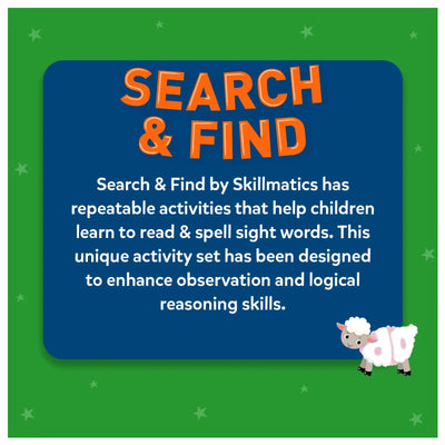 Educational game for children to learn reading and spelling on Search & Find Sight Words Mats