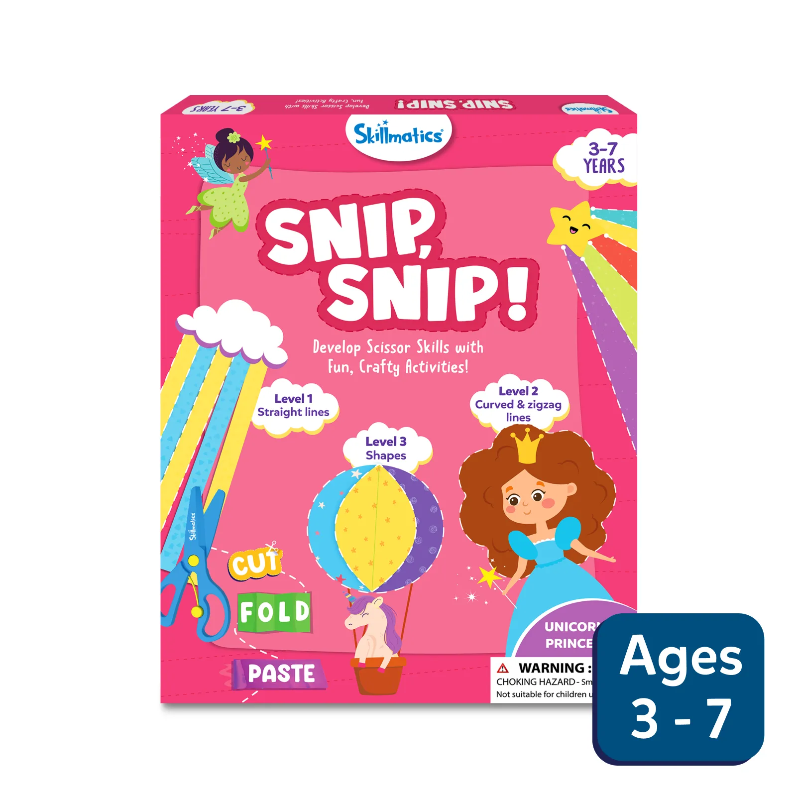 Snip Snip: Unicorns & Princesses | Art & Craft Activity Kit (ages 3-7)