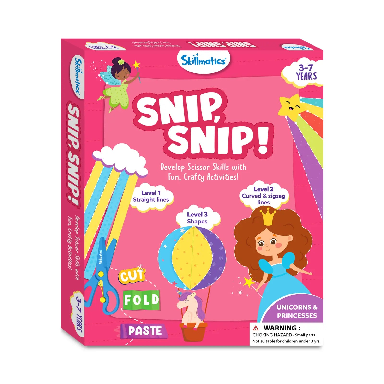 Snip Snip: Unicorns & Princesses | Art & Craft Activity Kit (ages 3-7)