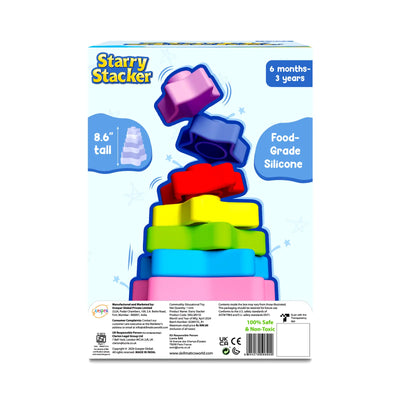 Spring Stacker Toy Skillmatics Starry Stacker Silicone Stacking Toy | 6M-3Yr, Early ...