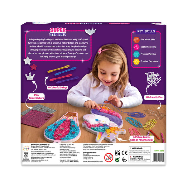 Super Strings: Unicorn Magic | Mess-Free String Art (ages 6-12)