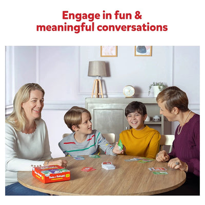 Red box with a card game and yellow speech bubble graphic from Think Connect Create Bundle