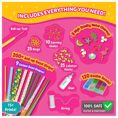 Roll-Up Beads: Tropical Glam | DIY Activity Set (ages 6-13)