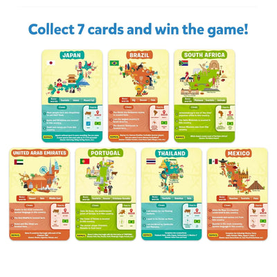 Educational set of seven country flashcards from Travel and Build Combo for ages 7+