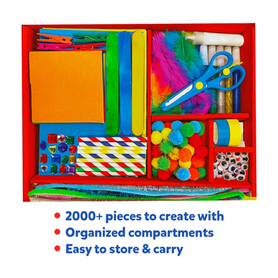 Multi-compartment craft kit with colorful art supplies from Ultimate Art & Craft Activity Chest