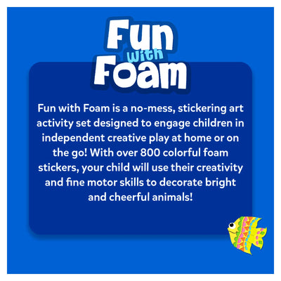 Children’s activity set with over 800 colorful foam stickers to decorate ocean animals