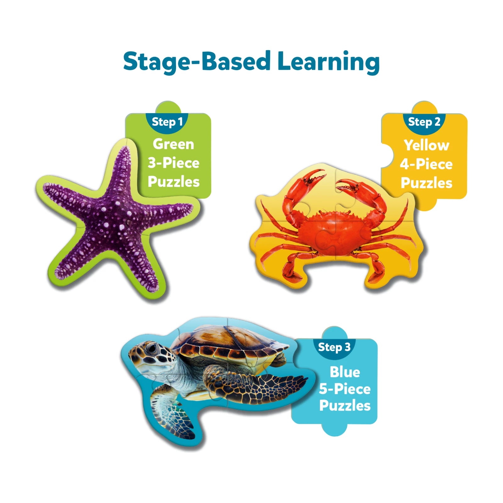 Step By Step Puzzle: Underwater Animals (ages 3+)