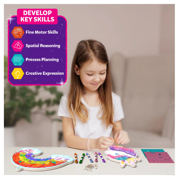 Super Strings: Unicorn Magic | Mess-Free String Art (ages 6-12)