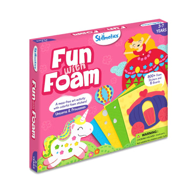 Pink unicorn and princess foam sticker art kit for children ages 3-7