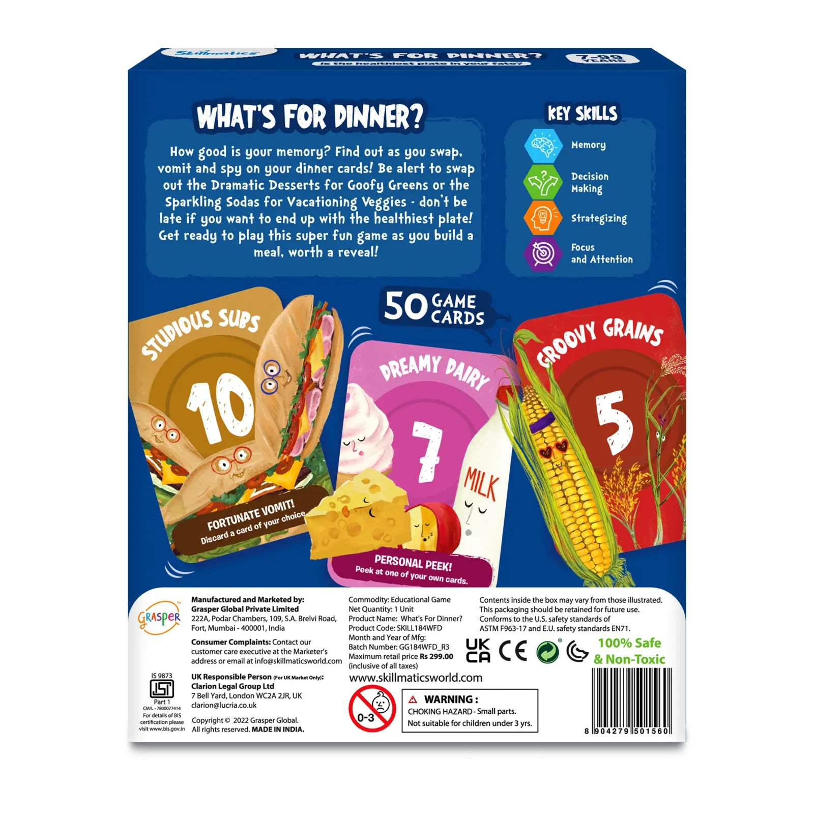 What's for Dinner | Super Fun Strategy & Memory Game (ages 7+)