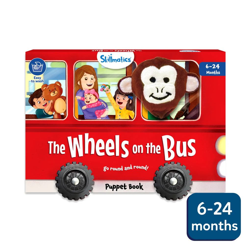Puppet Book: The Wheels on the Bus | Interactive Finger Puppets (Ages 6-24 months)