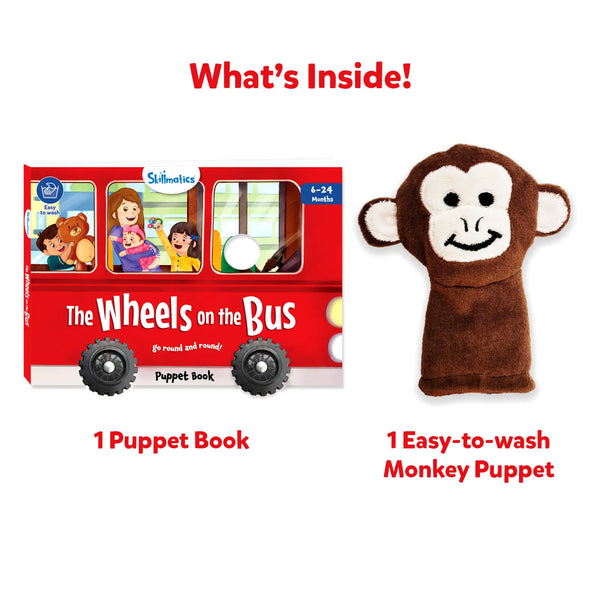 Puppet Book: The Wheels on the Bus | Interactive Finger Puppets (Ages 6-24 months)
