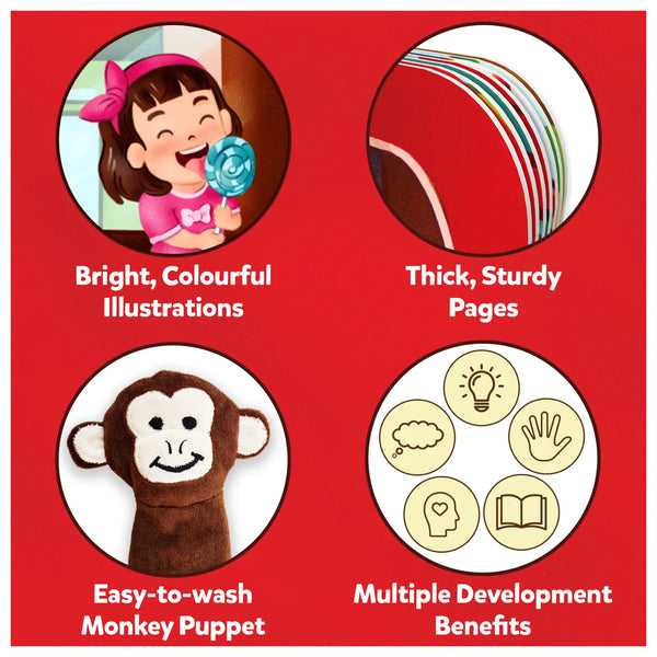 Puppet Book: The Wheels on the Bus | Interactive Finger Puppets (Ages 6-24 months)