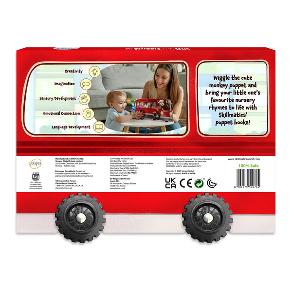 Puppet Book: The Wheels on the Bus | Interactive Finger Puppets (Ages 6-24 months)