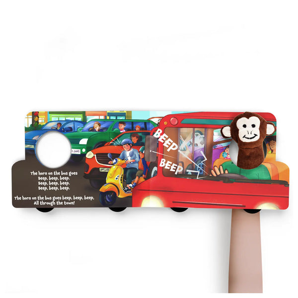 Puppet Book: The Wheels on the Bus | Interactive Finger Puppets (Ages 6-24 months)