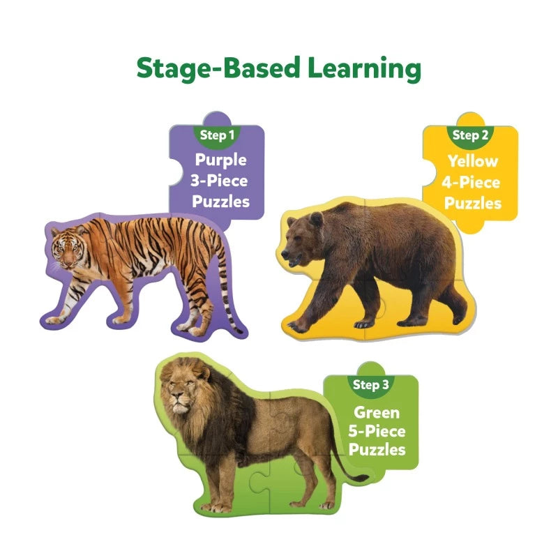 Step By Step Puzzle: Wild Animals (ages 3+)