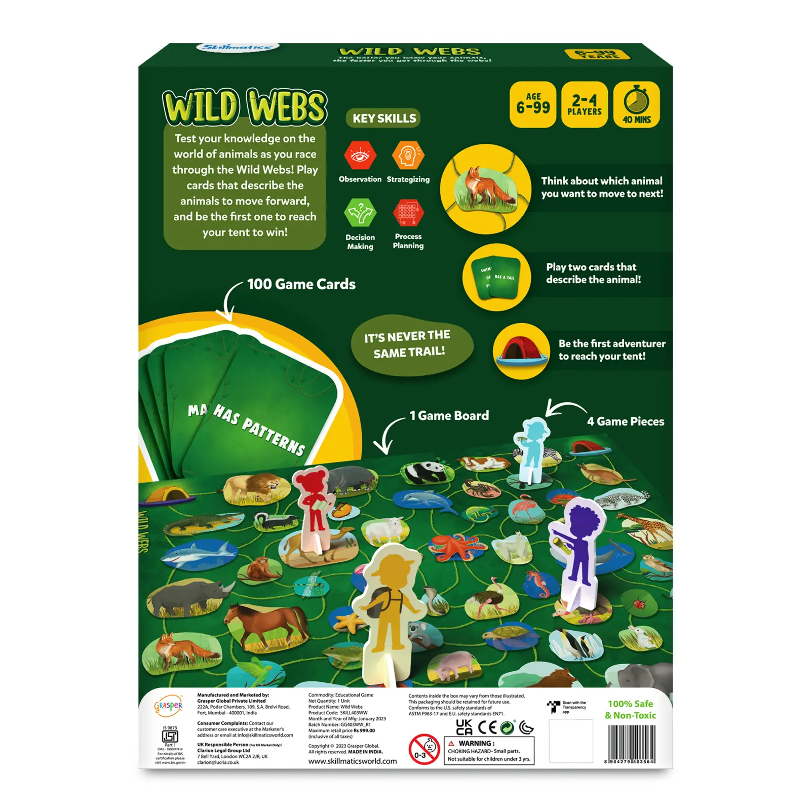 Wild Webs | Animal Learning Board Game (ages 6+)