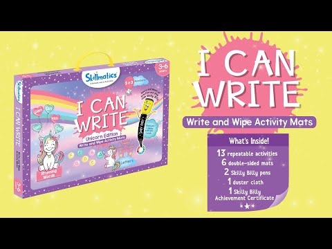 I Can Write Unicorn Edition | Reusable Activity Mats (ages 3-6)