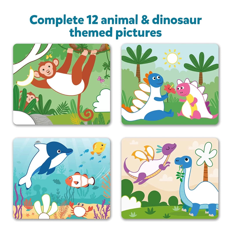 Dot it! - Animals & Dinosaurs Combo | No mess sticker art (ages 3-7)