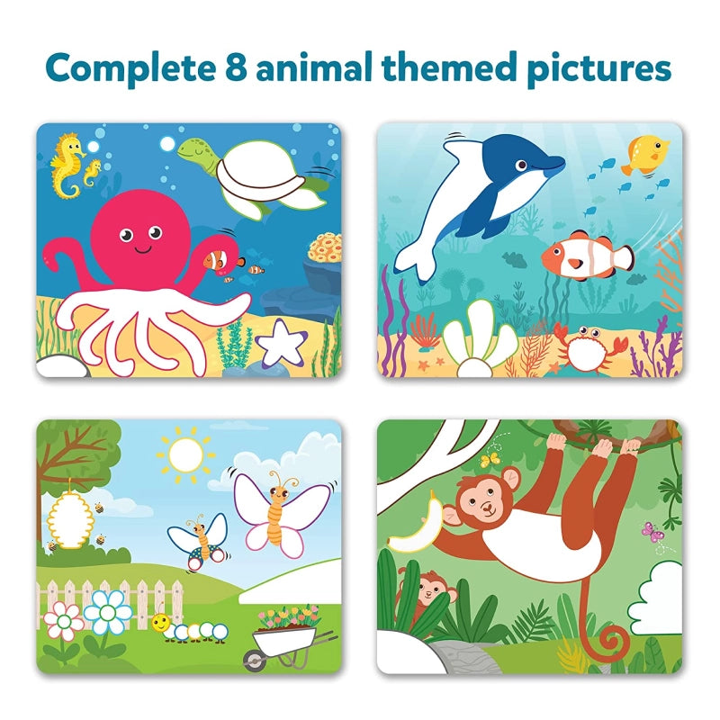 Dot it! - Wild, Farm & Underwater Animals | No mess sticker art (ages 3-7)