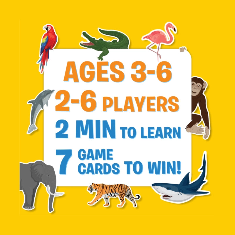 Guess in 10 Junior: World of Animals | Trivia card game (ages 3-6)