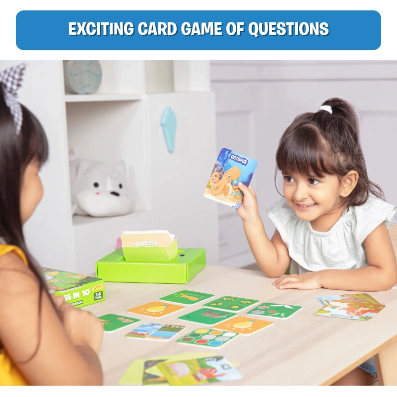 Guess in 10 Junior: World of Animals | Trivia card game (ages 3-6)