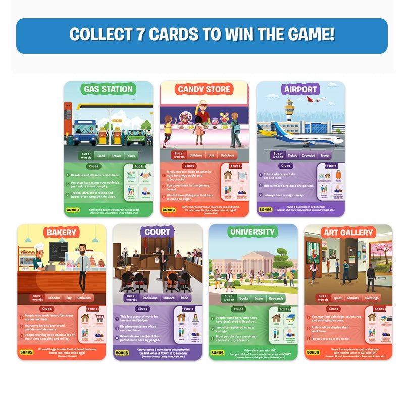 Guess in 10: All Around The Town | Trivia card game (ages 6+)