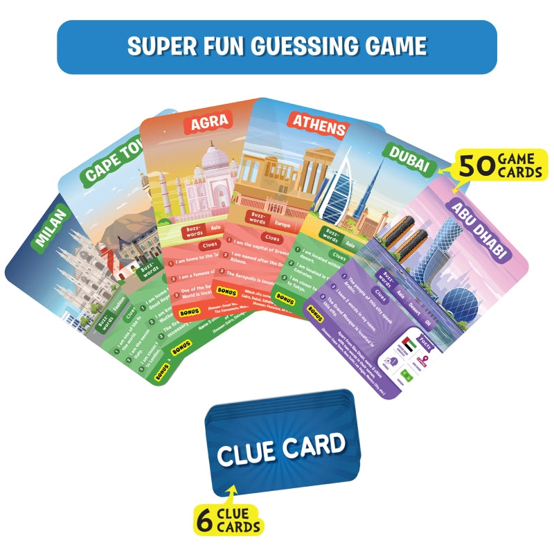 Guess in 10: Cities Around The World | Trivia card game (ages 8+)